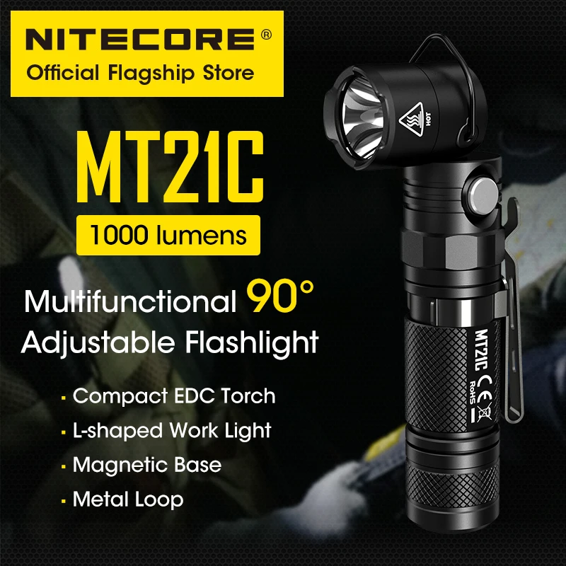 nitecore-mt21c-l-shaped-flashlight-90°-adjustable-work-light-multifunction-magnetic-suction-edc-troch-lantern-cree-xp-l-hdv6