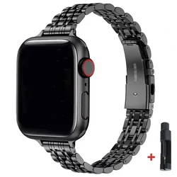 Premium Stainless Steel Metal Bracelet - 42 44 45 46 49mm (Black - T)