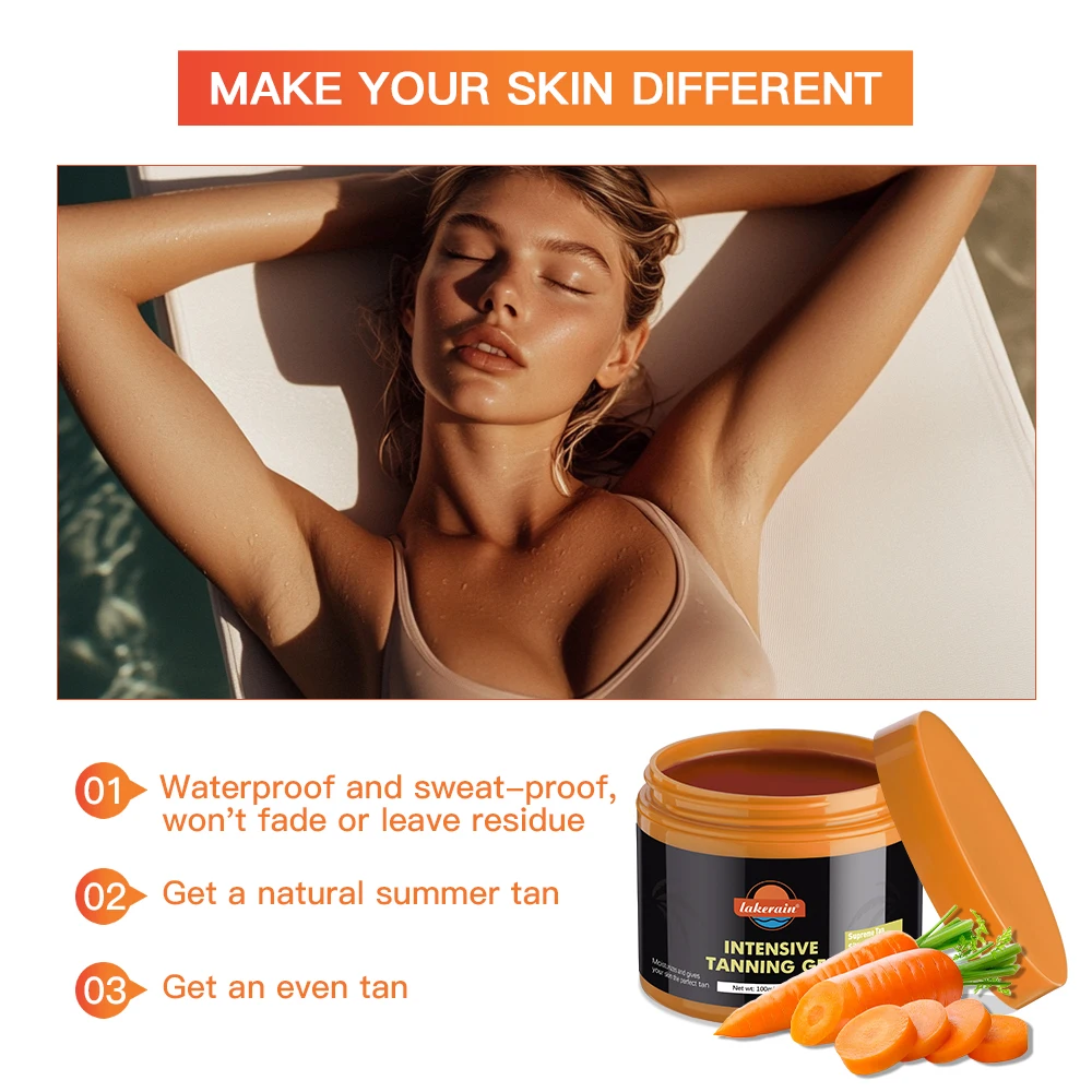 NEW Intensive Tanning Gel Body Cream Bronze Skin Tanning Lotion Carroten Effective Sun Aid Take In Sunlight Moisturizing Cream