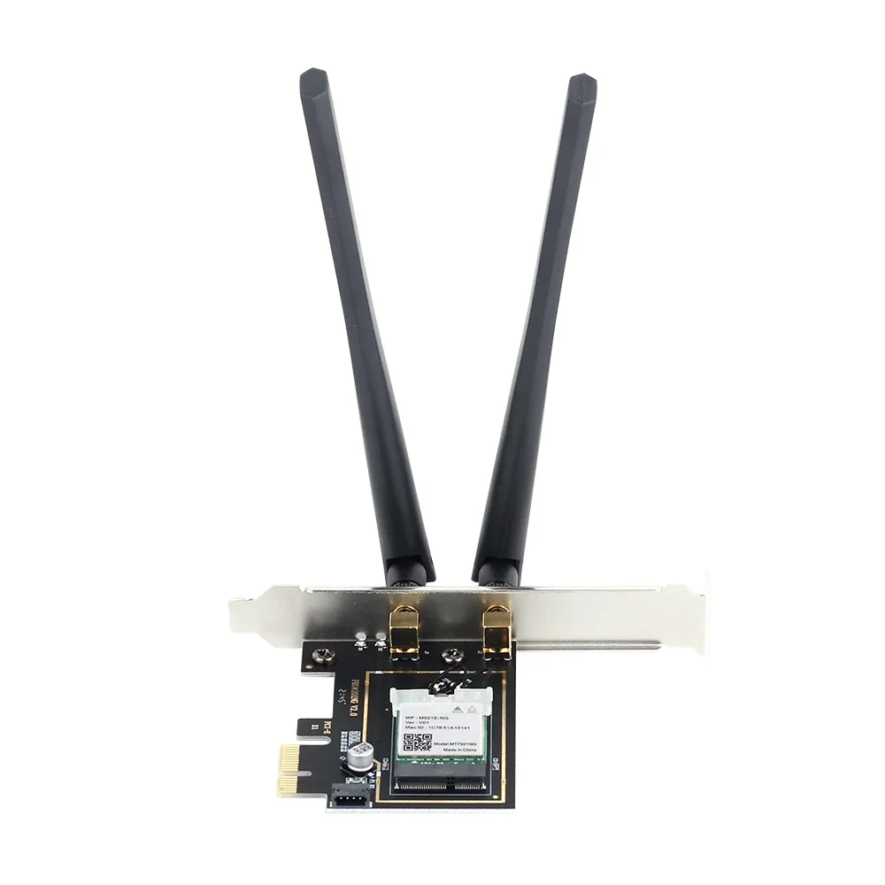 듀얼 밴드 블루투스 5.2 어댑터, AX1800 와이파이 6 MT7921 PCI 익스프레스, 1800Mbps, 802.11AX, 2.4G, 5Ghz, Win10 용