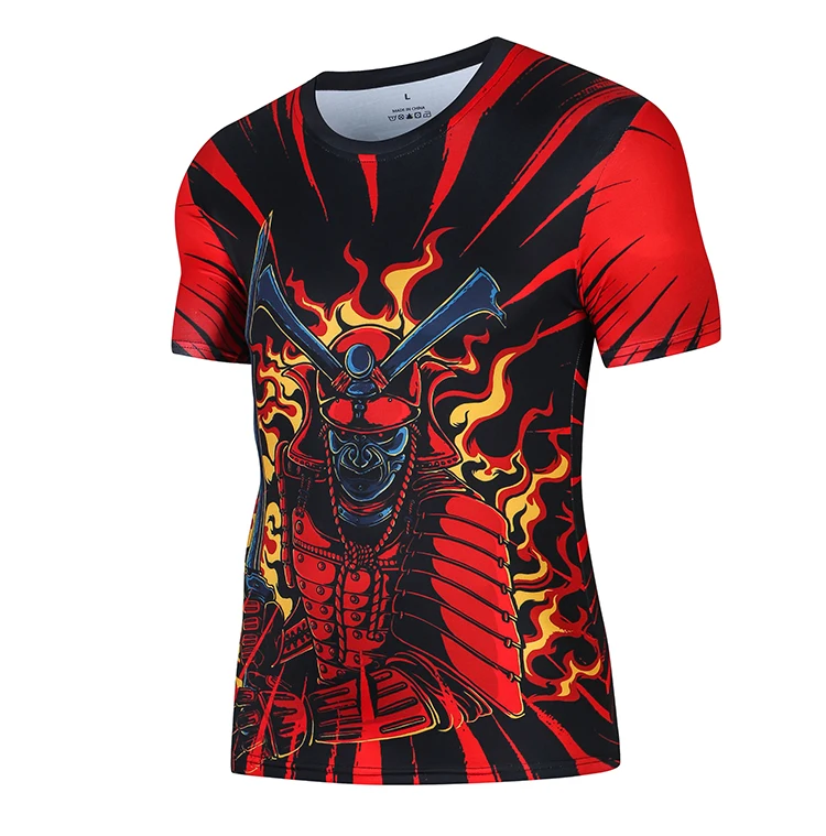 Hochwertige, schnell trocknende Sport-Kompressions-T-Shirts für Herren für Fitness, Laufen und Radfahren – Detail 6