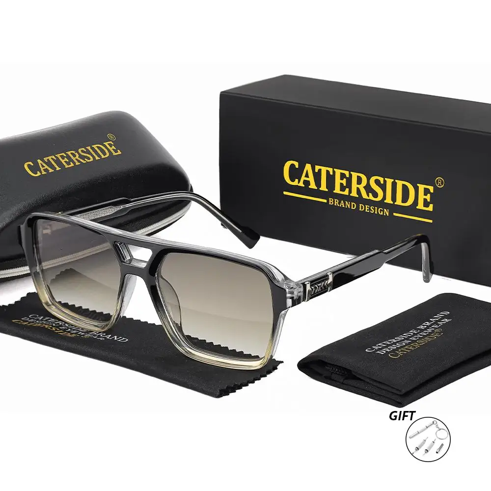 CATERSIDE Männer Optische Sonnenbrille Angepasst Mit Quadratischen Linsen Brillen Frauen Kurzsichtigkeit Outdoor Brillen UV400 – Detail 10