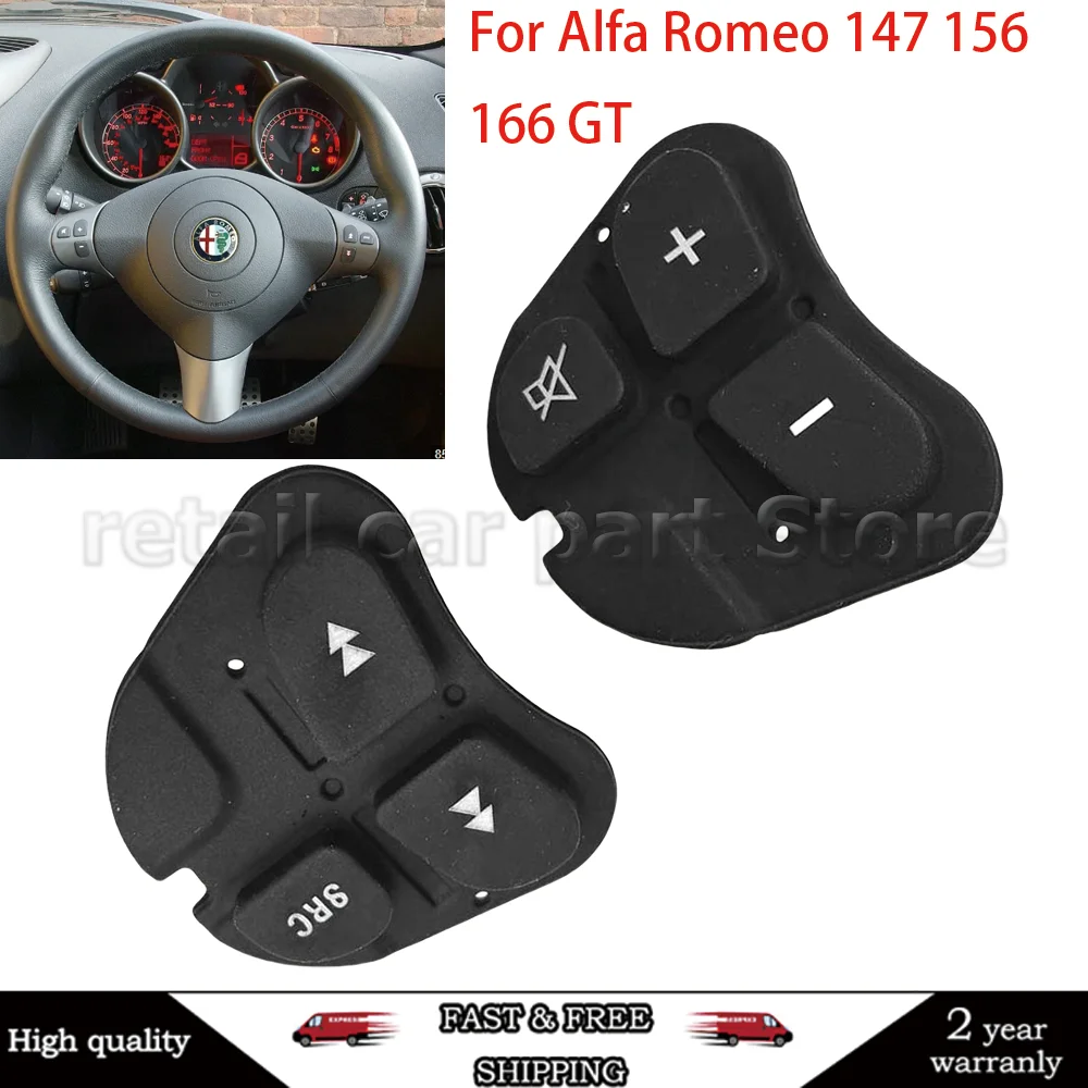 Car Multi-Function Rubber Steering Wheel Audio Buttons For Alfa Romeo 147/156/166/GT Car Accessories