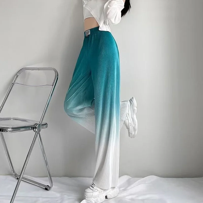 Clothing Elastic Waist Women's Pants Loose Baggy Trousers for Women Long High Wide Leg 90s Original Trends 2023 G Korean Fashion