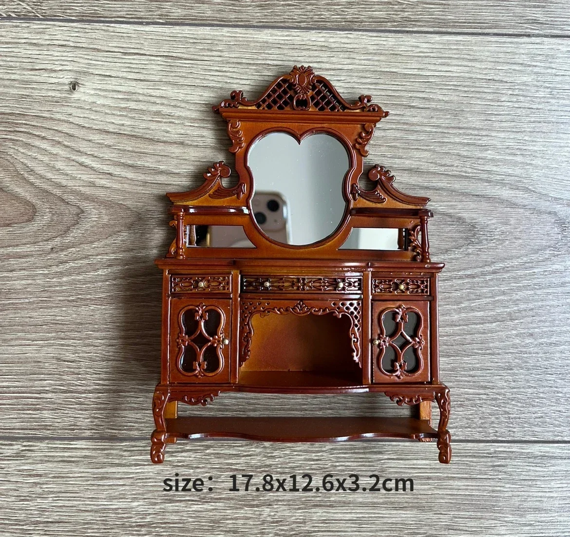 1:12 Mobili europei per casa delle bambole Miniature decorative Scena Mini sedia da tavolo intagliata Mobili per sedia da scrivania per computer - immagine 6