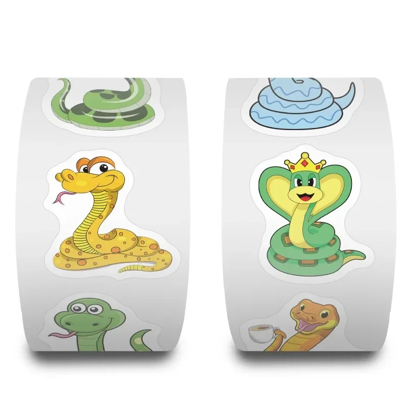 500pcs Cartoon Cute Small Snake Animals Stickers Kawaii Kid DIY Car Skateboard Laptop Phone Graffiti Sealing Label Decals Toys