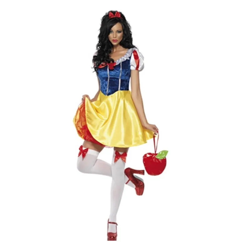 Multiple Halloween Carnival Party Anime Fairy Tales Snow White Princess Cosplay Costume Stage Performance Cartoon Queen Dress