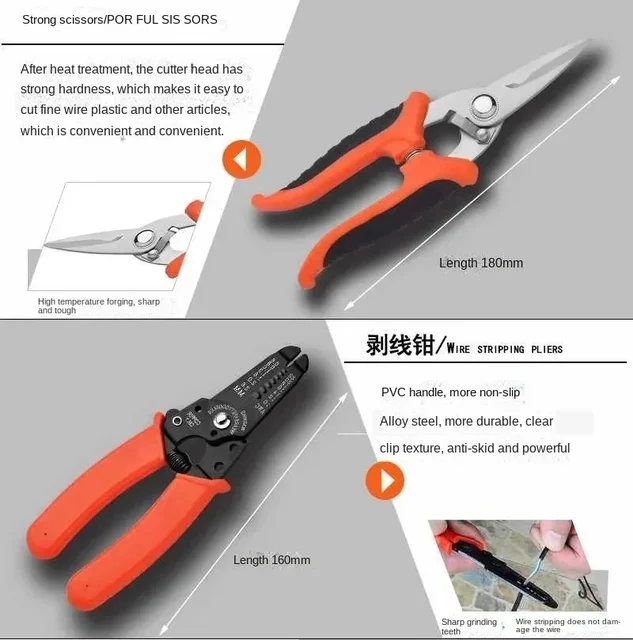 16.8V 120 In 1 Household Hardware Tool Set Lithium Battery Power Tool Electric Drill Combination Set Toolbox Pliers Saws Hammer 6