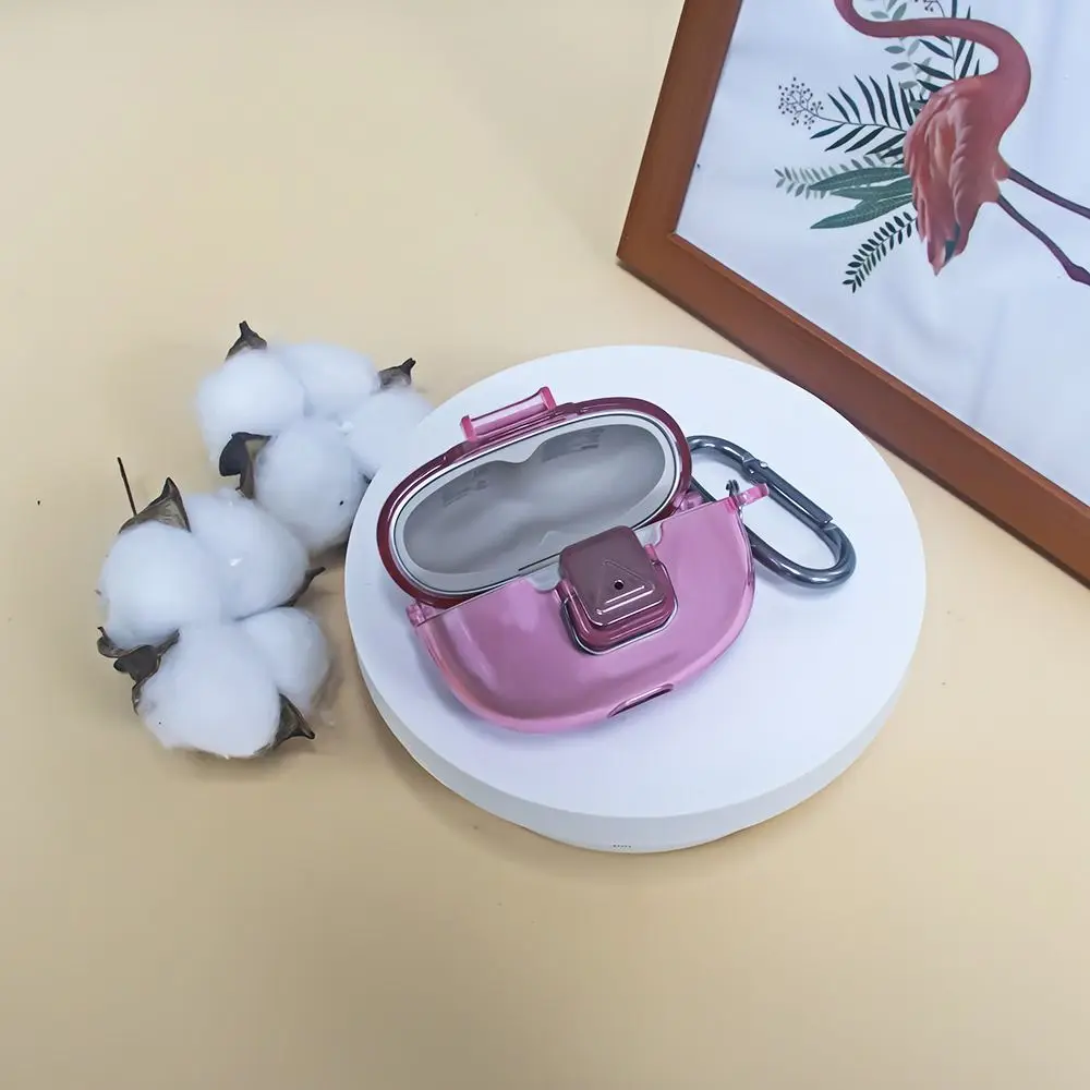 Anti-Fall Earphone Case Dustproof with Keyring Headphone Protective Case Anti-scratch Shockproof for SHOKZ Open Dots ONE