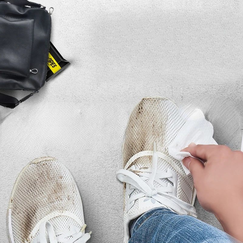 Disposable Shoe Wipes Small White Shoe Artifact Cleaning Tools Care Shoes Useful Fast Scrubbing Quick Clean Wipes