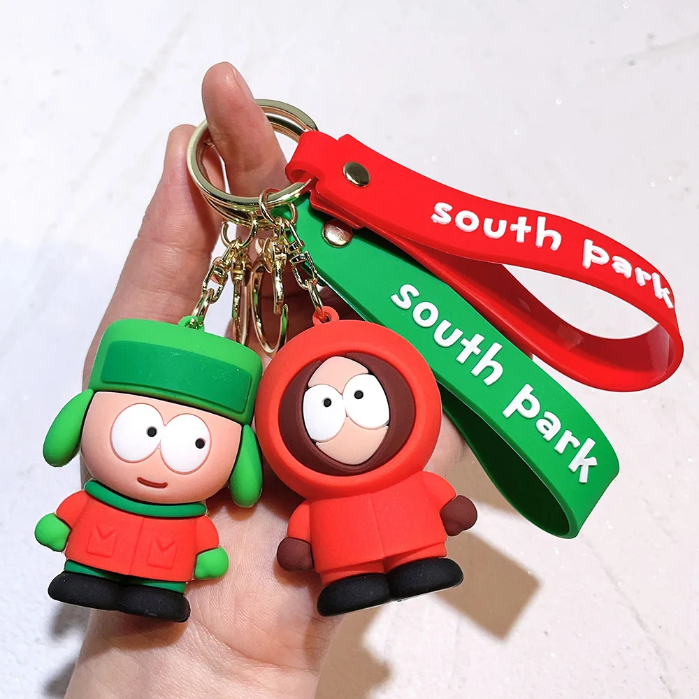 Doll South Park Keychain Kids Toys Cartoon Creative Anime Figure Pendant Backpacks Car Key Ring Accessories Gift Wholesale