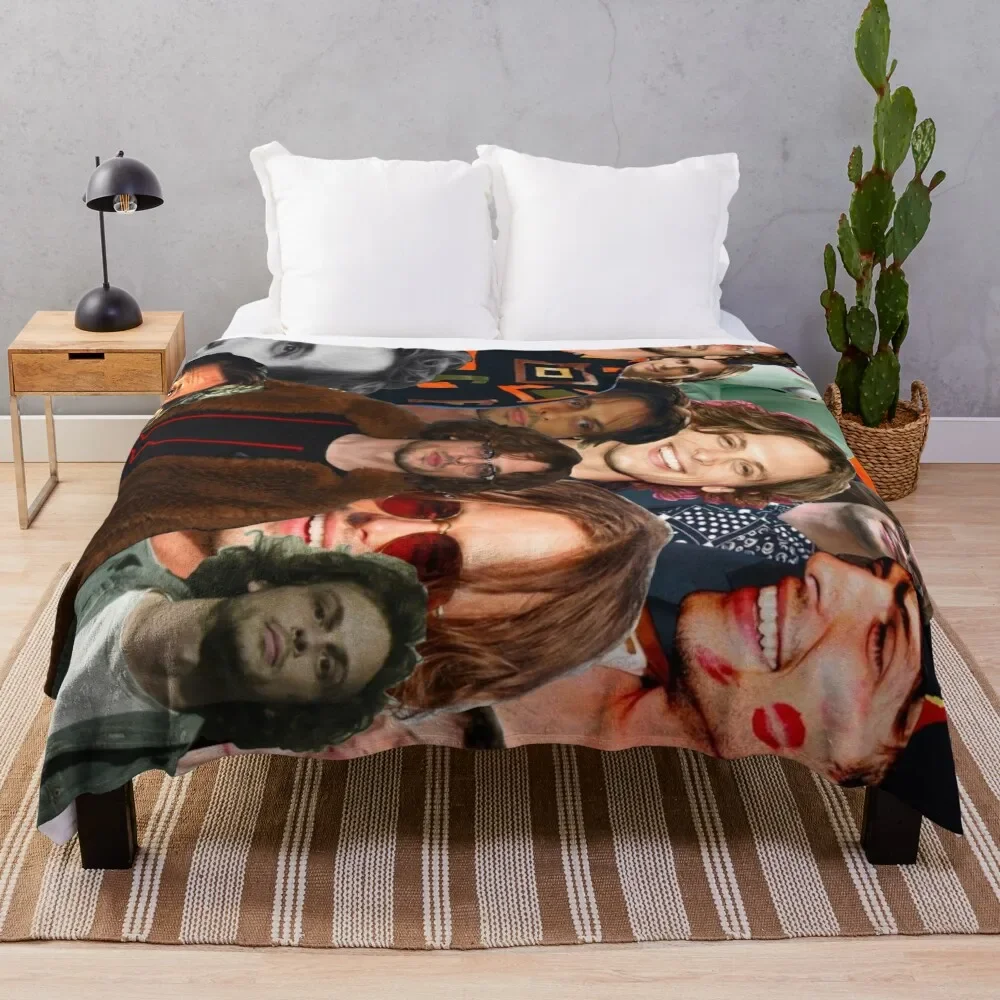 

Matthew Gray Gubler Collage Throw Blanket Soft Plush Plaid Hairy Blankets