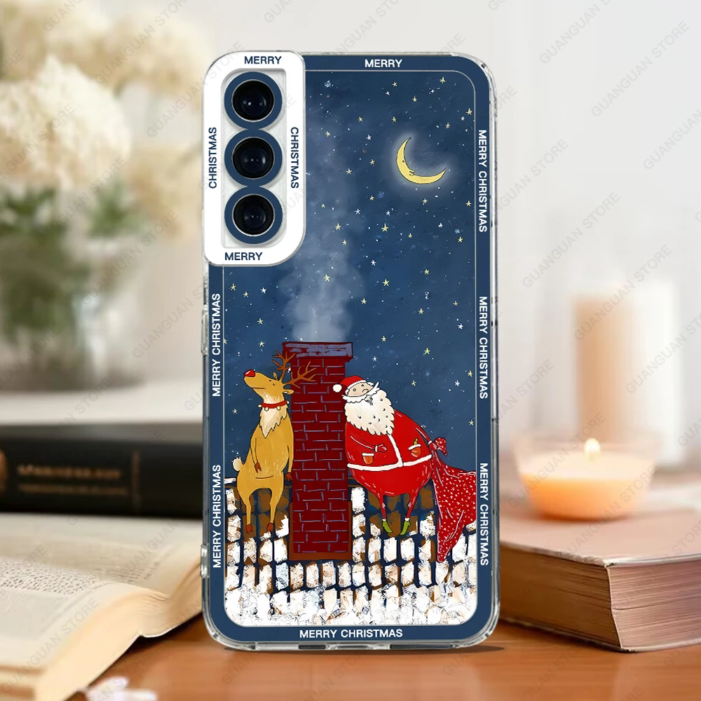 Case For Samsung Galaxy S20 S21 FE S22 S23 Ultra A13 A32 A33 A50 A52 A53 A73 A54 A14 Soft Cover Merry Christmas- S00a103ccbe7345ce961418bdb97bb1a90
