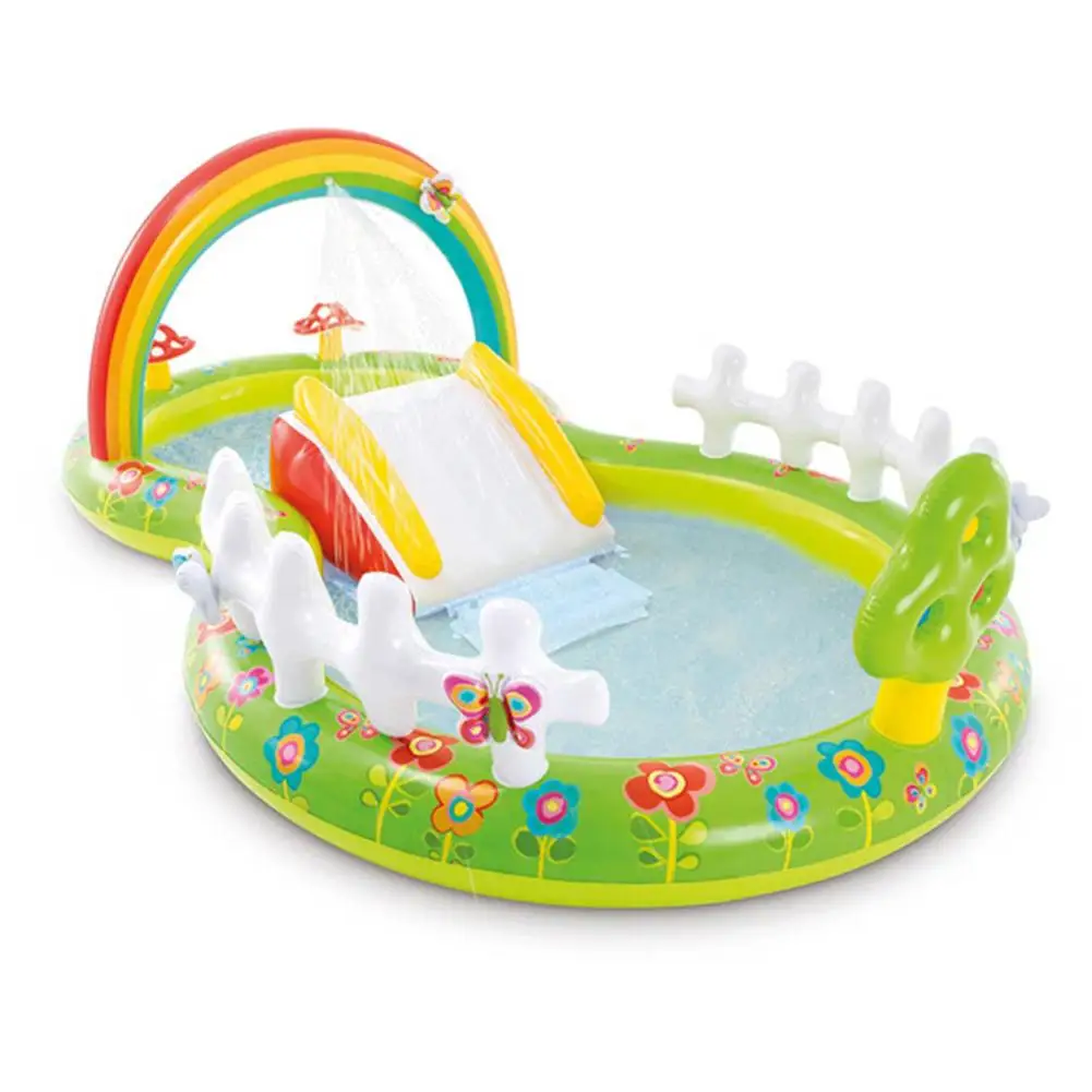 Summer Baby Inflatable Swimming Pool Garden Rainbow Children Paddling Pool Play Center Outdoors Sport Play Kids Bath Toys