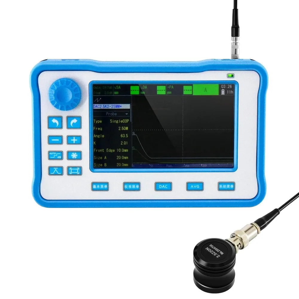 Portable Digital Ultrasonic Flaw Detector 0~10000mm Metal NDT Equipment Industry
