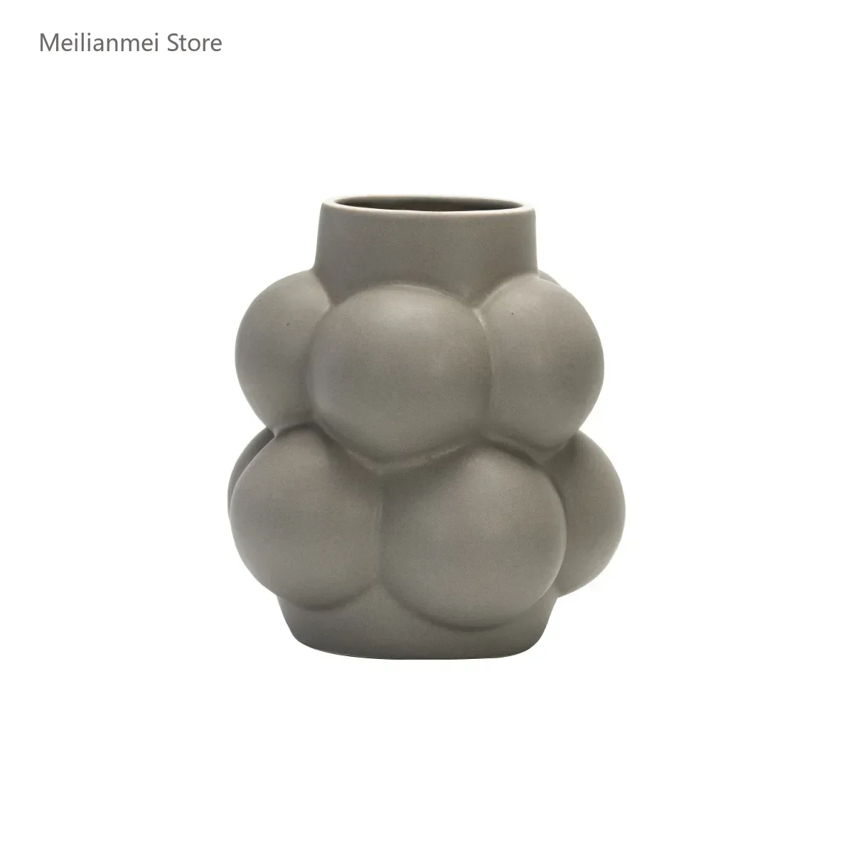 Minimally modern bubble ball ceramic vase, irregular flower arrangement device, high-end interior decoration ornament home decor 4