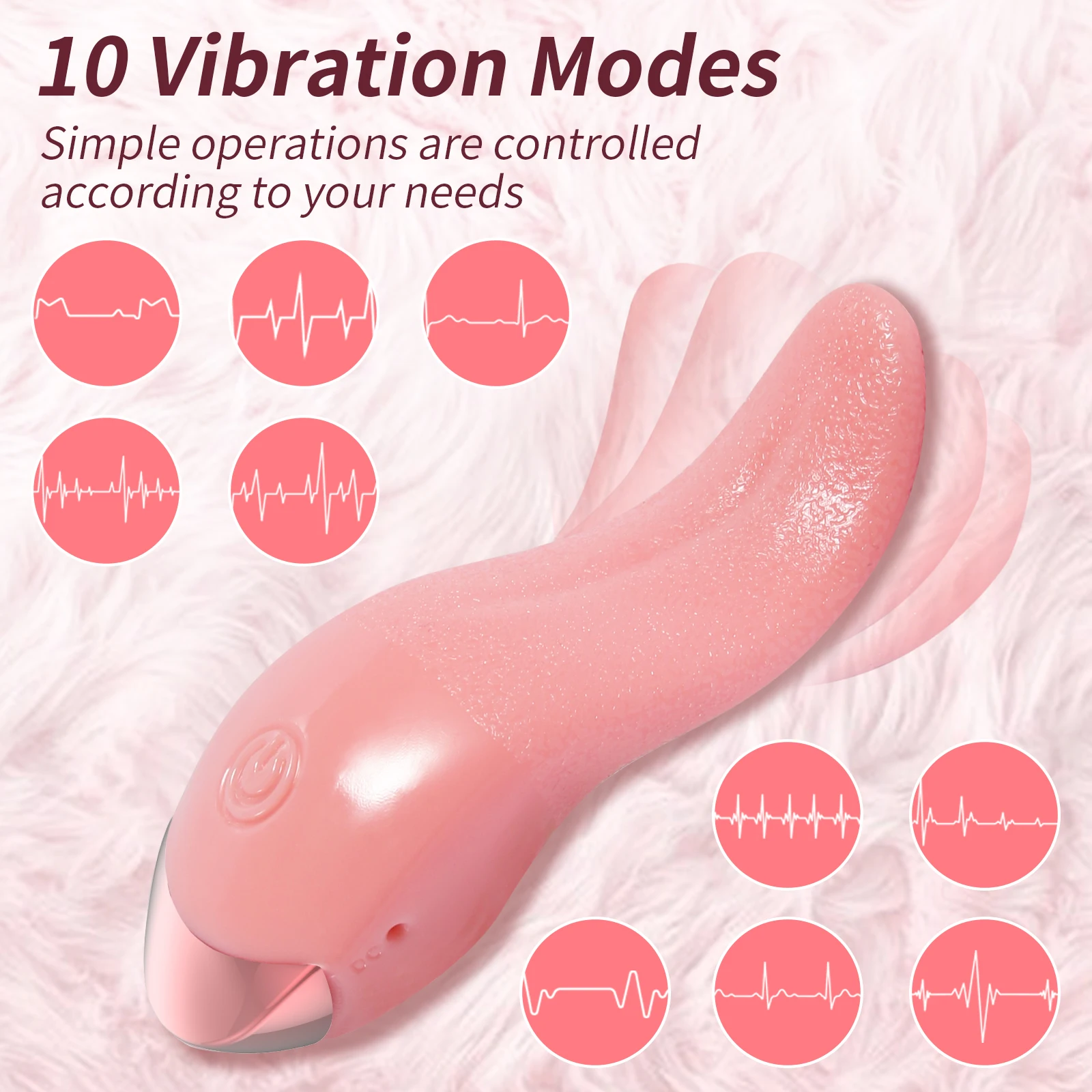 

Stimulator Tongue Clit Licking Vibrators 10 Modes G Spot Clitoral Dildo Nipple Masturbator Vibrators Adults Sex Toys for Women