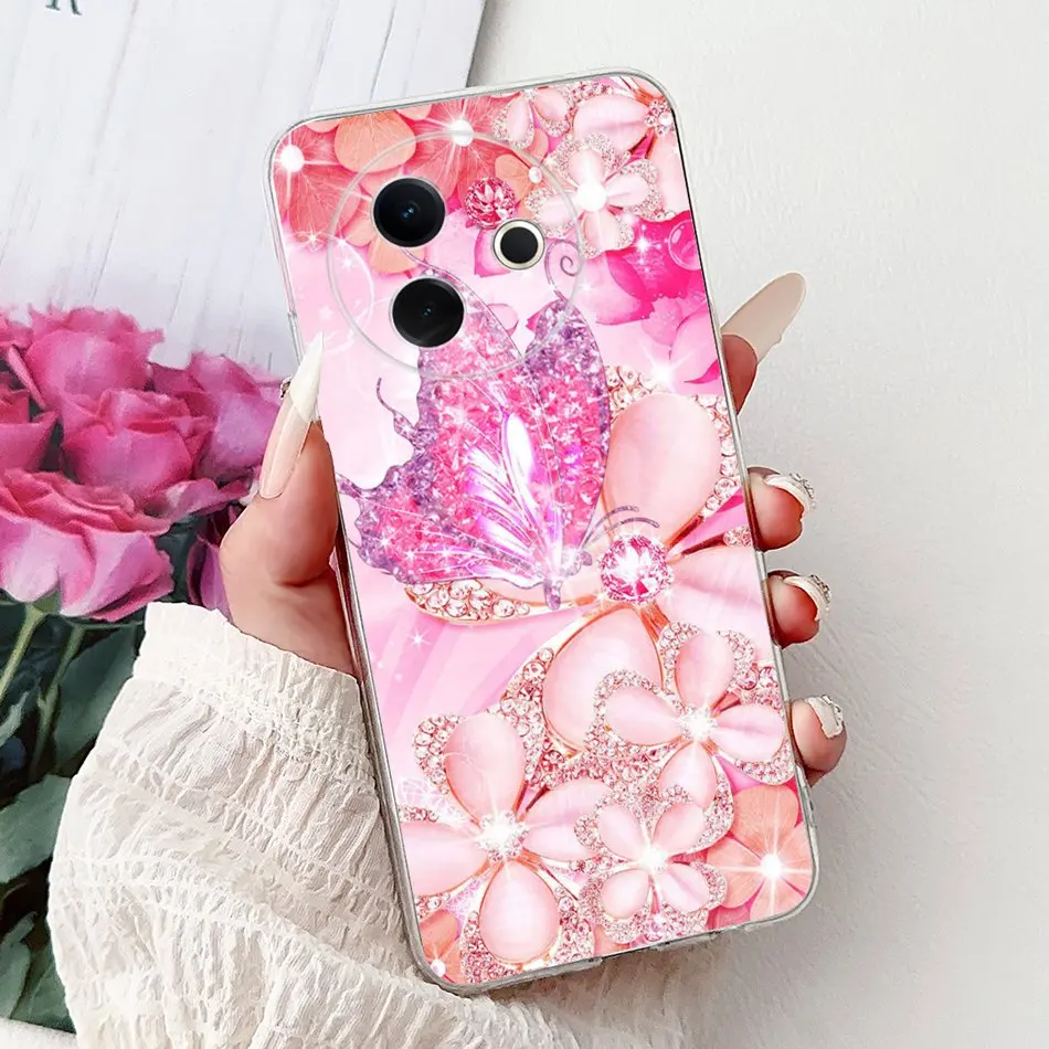 Elegant Butterfly Cat Printed Soft Silicone TPU Phone Case