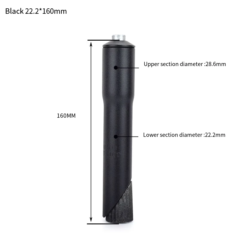 Robuster Fahrrad-Vorbauverlängerung aus Aluminium, passend für 22,2 mm und 1 1/8 Zoll Gewindelose Lenkrohre auf Rennrädern und Mountainbikes – Detail 6