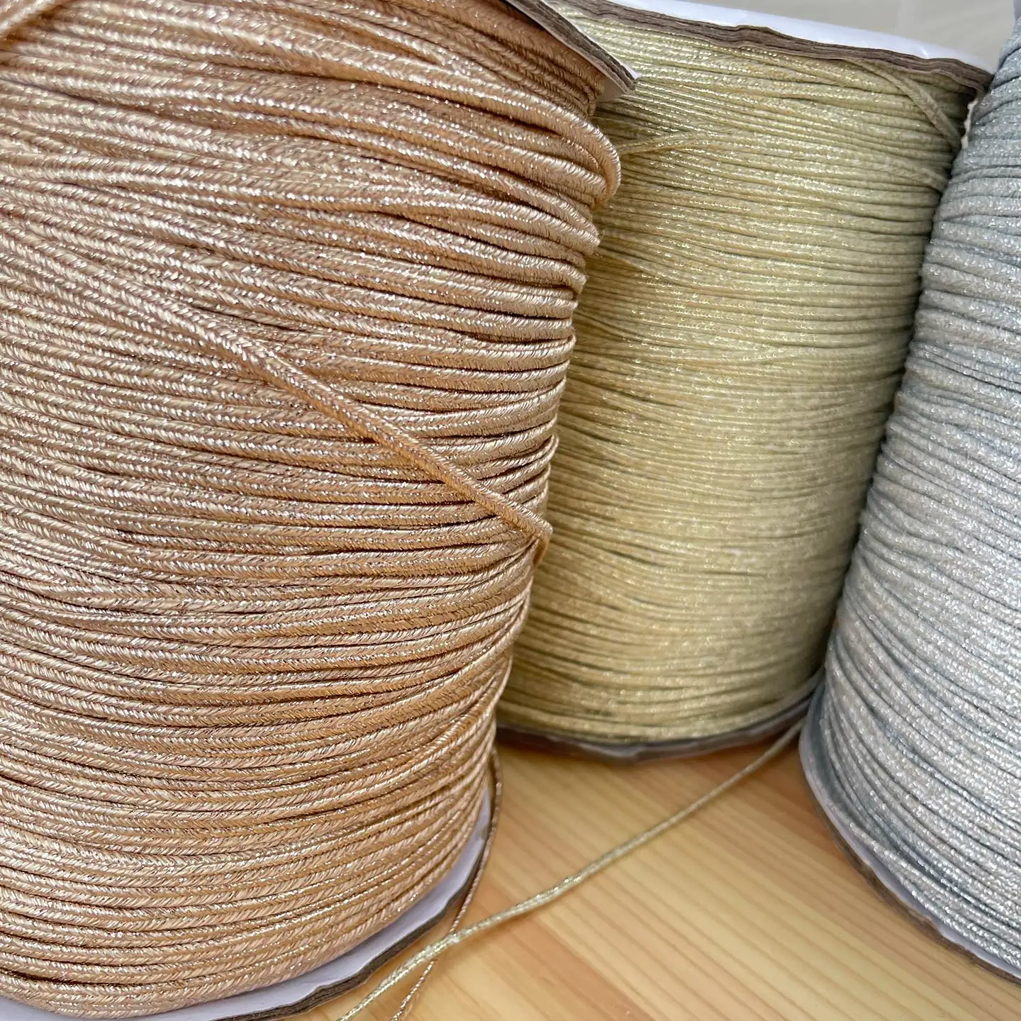10-Meter Gold & Silver Herringbone Webbing Strap - DIY Edging Accessory
