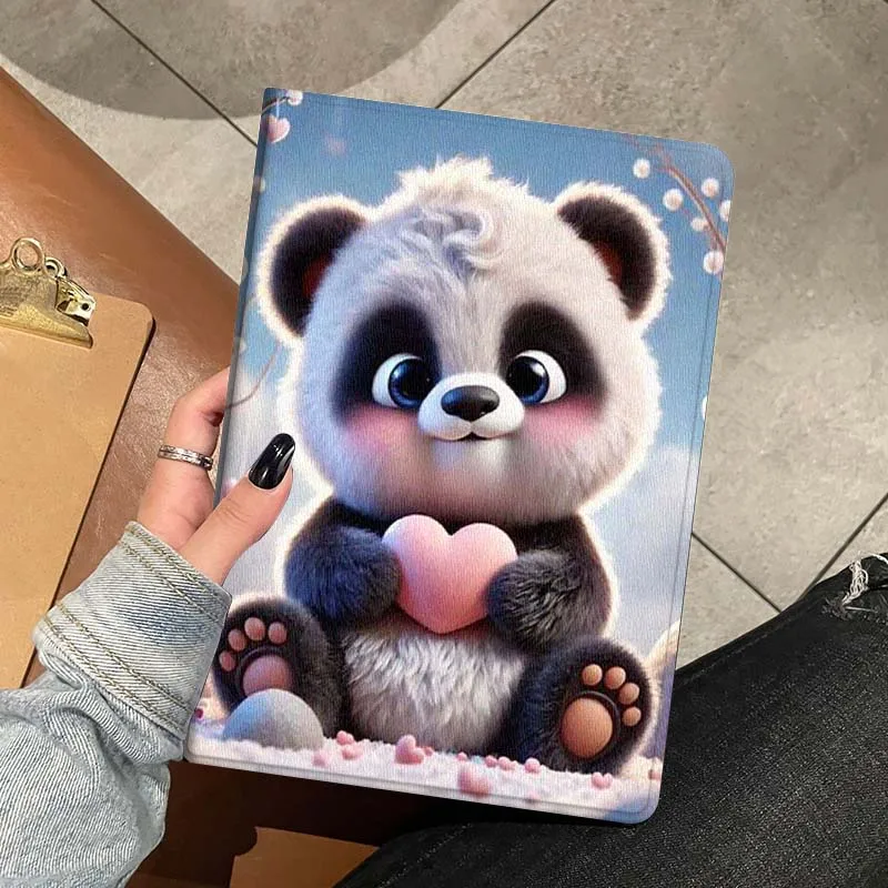 Panda Cartoon Love Heart Soft Tablet Case Gift