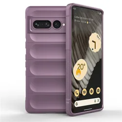 Shockproof Rubber Silicone Bumper Phone Cover - Durable Protective Case 6.7 Inch - Pixel 6A (Purple)