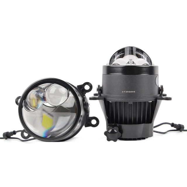 เลนส์โปรเจคเตอร์ไบเลเซอร์สำหรับรถยนต์ขนาด 3.0 นิ้ว ไฟตัดหมอกอเนกประสงค์ 12V 160W/ชิ้น 3000K 4300K 6000K สำหรับ Toyota Nissan เลนส์ไฟตัดหมอกแบบเลเซอร์ 1