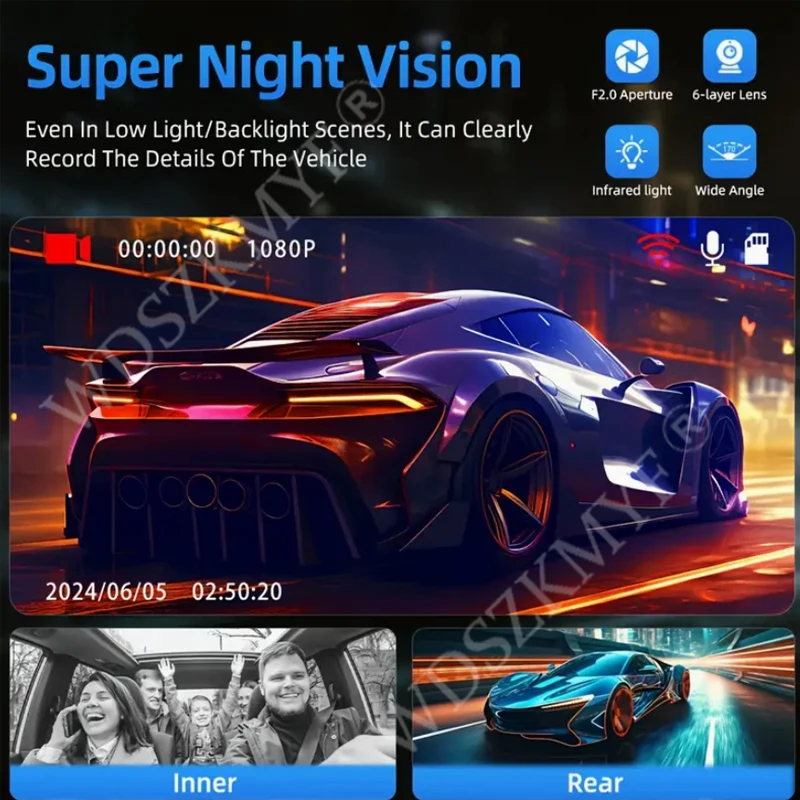 1080P Car DVR WiFi Dash Cam for Cars 2/3lens camera for Vehicle Recorder Video Front Rear View Camera Black Box car accsesories