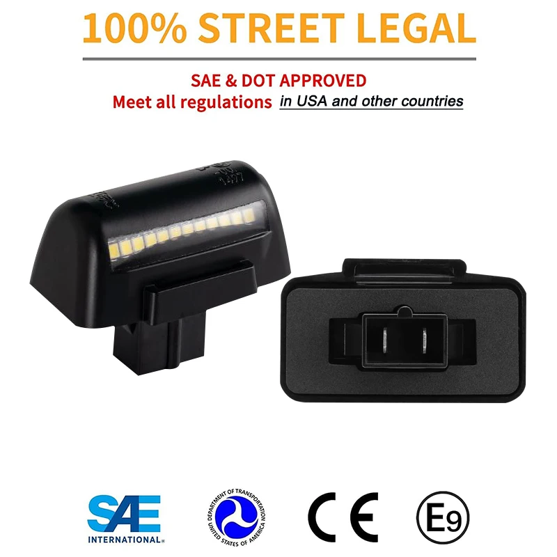 2Pcs LED License Plate Lights For Ford Transit MK5 MK6 MK7 1985-2014 Super Brigh