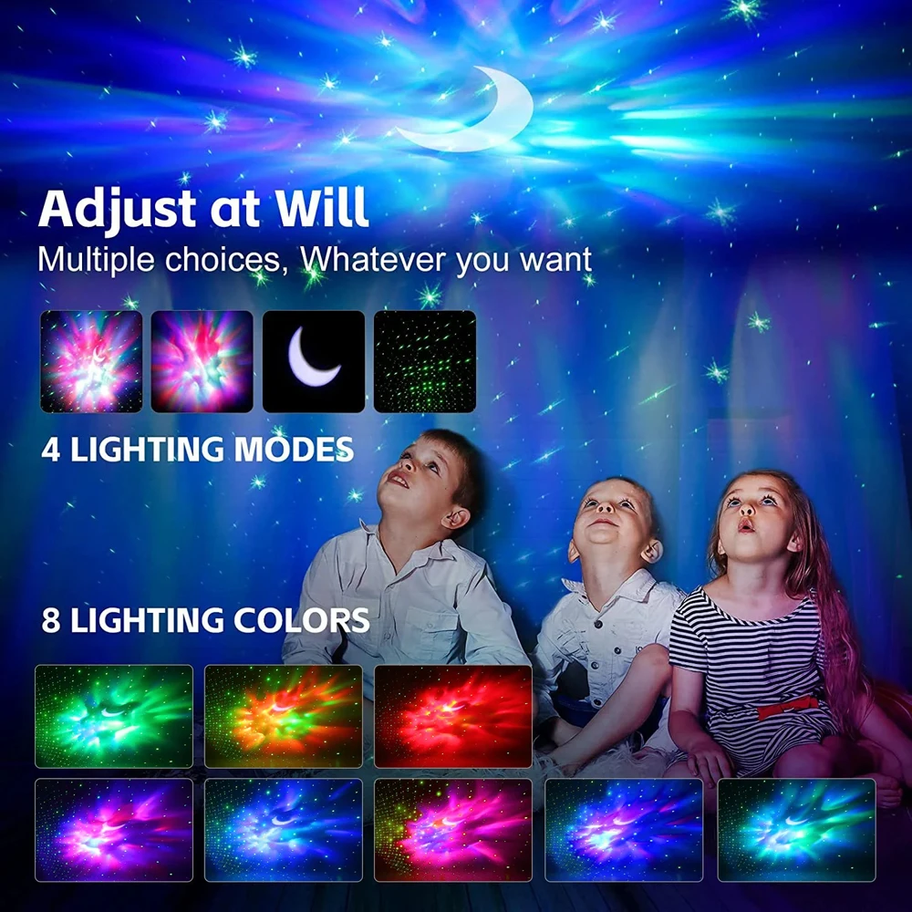 Bluetooth Starry Sky Moon Star Galaxy Projector Night Light Astronaut Nebula Galaxy Lighting Night Lamp for Children Gifts