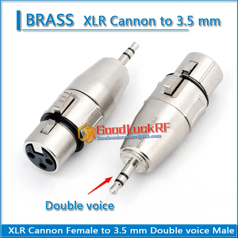 

Double voice 3.5mm 1/8" inch Male to XLR Cannon Male and Female DIY Audio Plug Circle Big Three-pin Balanced Mixer Microphone