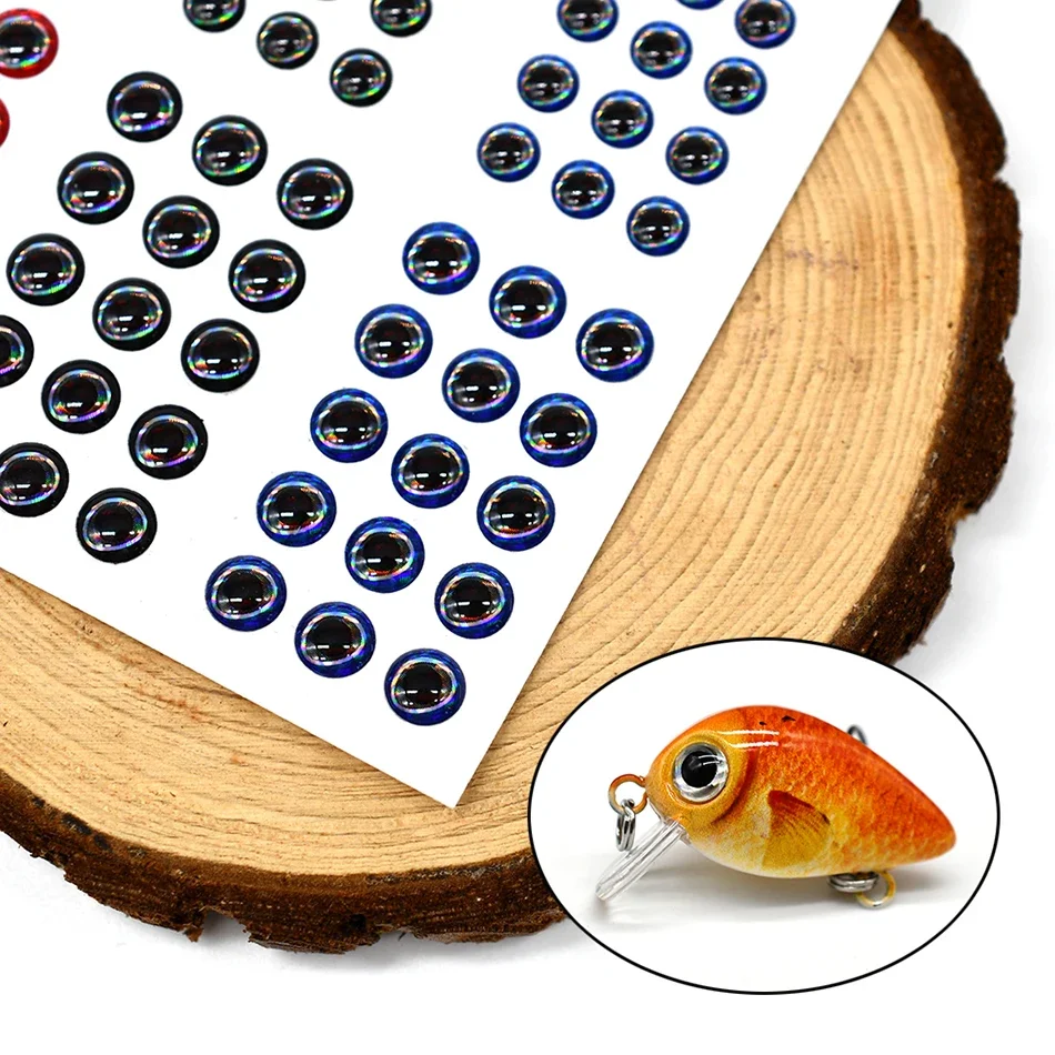 183 Teile/karte Angeln Lockt Augen Lebensechte Fisch Augen Künstliche Holographische Gefälschte Augen Fliegen Binden DIY Lockt Machen Zubehör – Detail 1