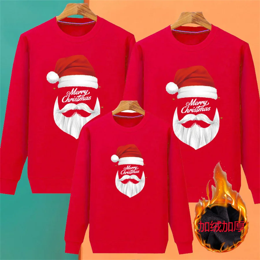 thumbnail image 5 of Conjuntos familiares a juego para Navidad, camiseta navideña, sudadera con ciervos, conjunto para madre, padre, hija e hijo, suéteres de invierno para bebés, niños y adultos, 5 of 5