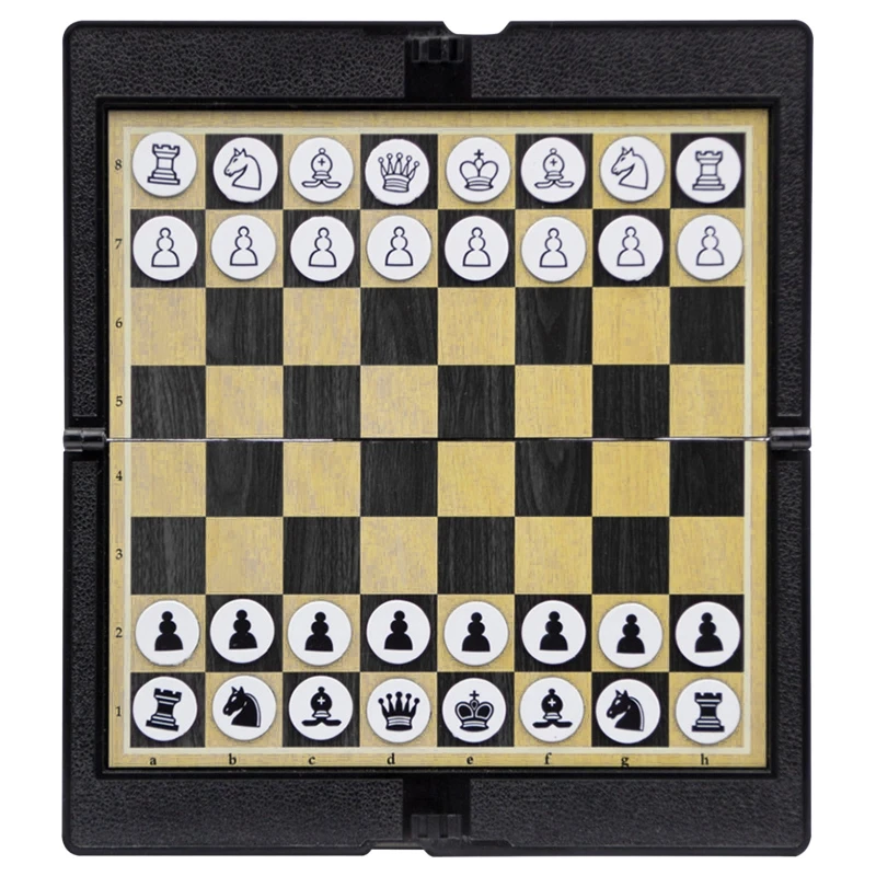 

Pocket Chess Folding Board Interactive Travel Portable Entertain Magnetic Chessm