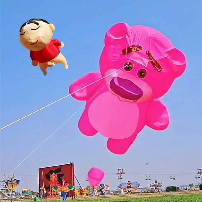 Cartoon Soft Kite Large Kite Pendant Nylon Kites Inflatable Toys Kite Reel Winder Kite Fabric Serf Steering Wheel