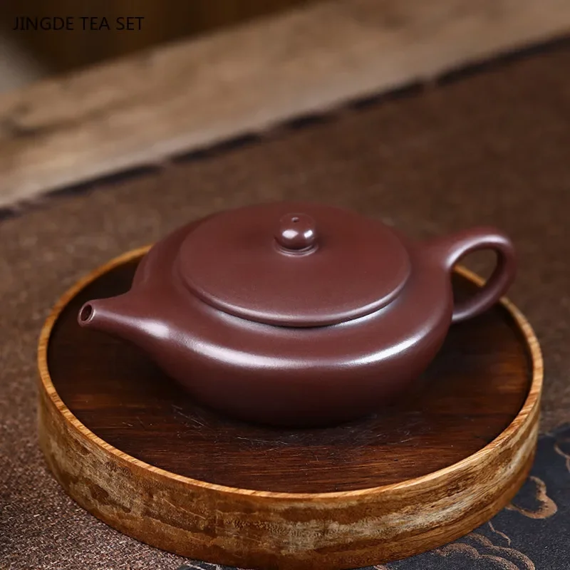 160ml Yixing Purple Sand Teapot Handmade Beauty Zhu Mud Pot Traditional Chinese Tea Infuser Household Tea Set Accessories
