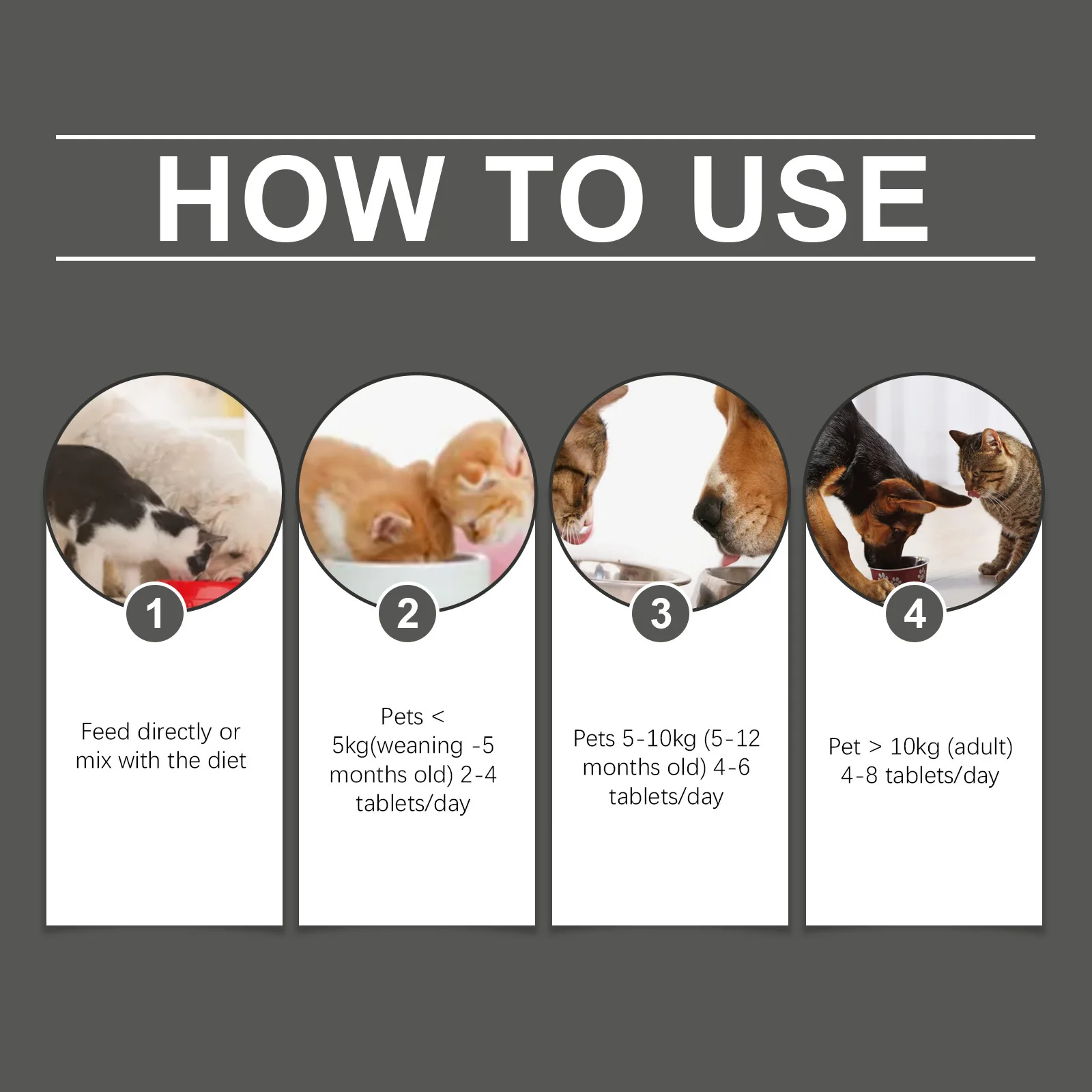 80 Tablets-Universal Probiotics for Dogs and Cats Nutritional Supplement for Enhanced Nutrient Absorption in Pets
