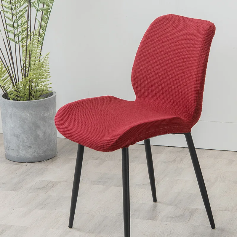 Description Picture 6 of itemCurved Dining Chair Covers Universal Fit Modern Home Stool Seat Protectors All Season Elastic Chair Cover Elastic Season Covers
