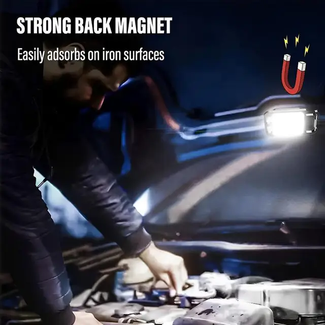 Mini Led Zseblámpa Munka Könnyű Hordozható Zseblámpás Kulcstartók Újratölthető Kültéri Kempinghez Mágneses Zseblámpák - Image 4