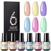 ROSALIND Nail Gel Polish Set For Manicure Nail Art Design Polish Lacquer Soak Off Semi Permanent UV Gel Hybrid Varnish 6PCS Kits 1