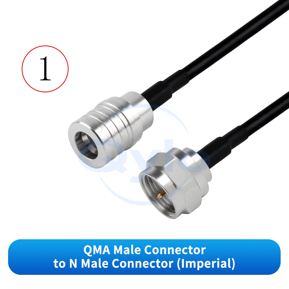 QMA auf F-Typ RF-Adapterkabel, Verlängerungskabel, QMA auf F-Typ-Kabel, männlich/weiblich, abgewinkelte Anschlüsse, RG174-Koaxialkabel, 0–6 GHz, 1 Stk – Detail 3