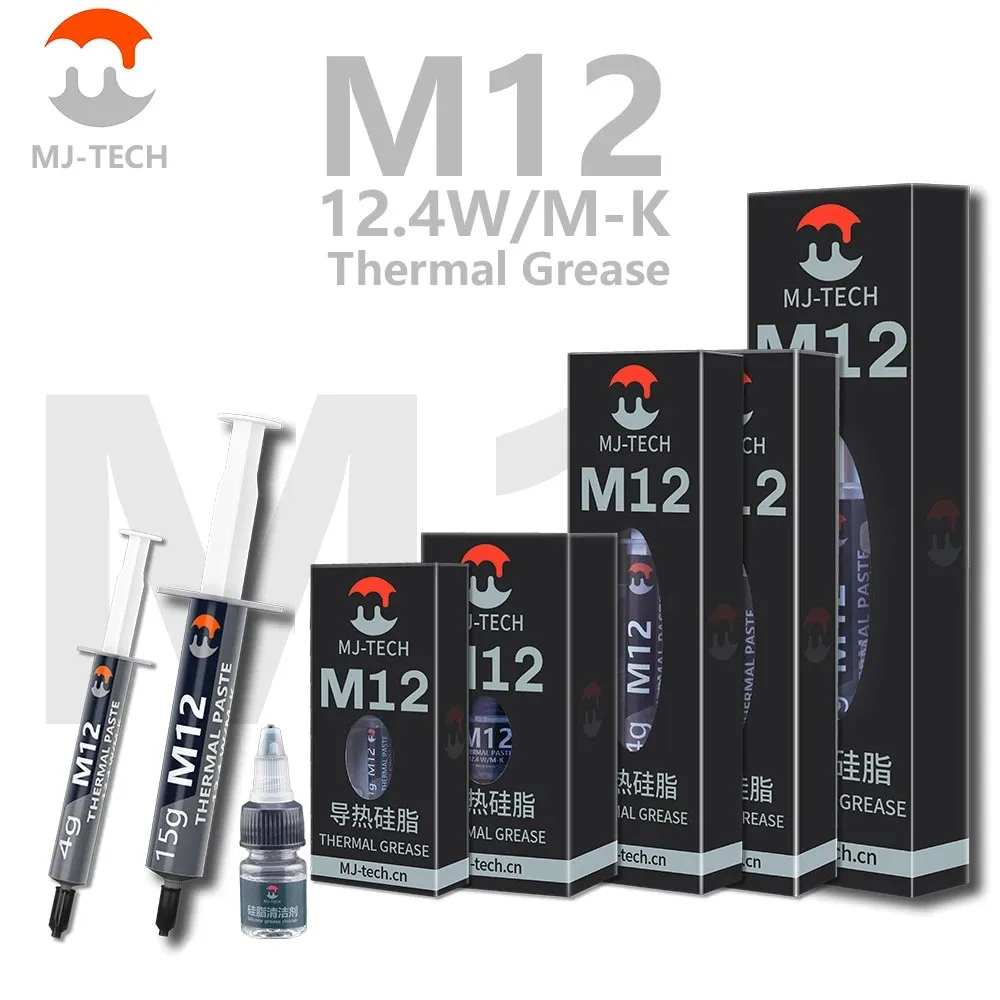 고성능 써멀 그리스, M12, 12.4W/mk, CPU, PS5, LED, 데스크탑 PC용 열 복합 전도성, 1g, 4g, 8g, 15g, 30g, 신제품