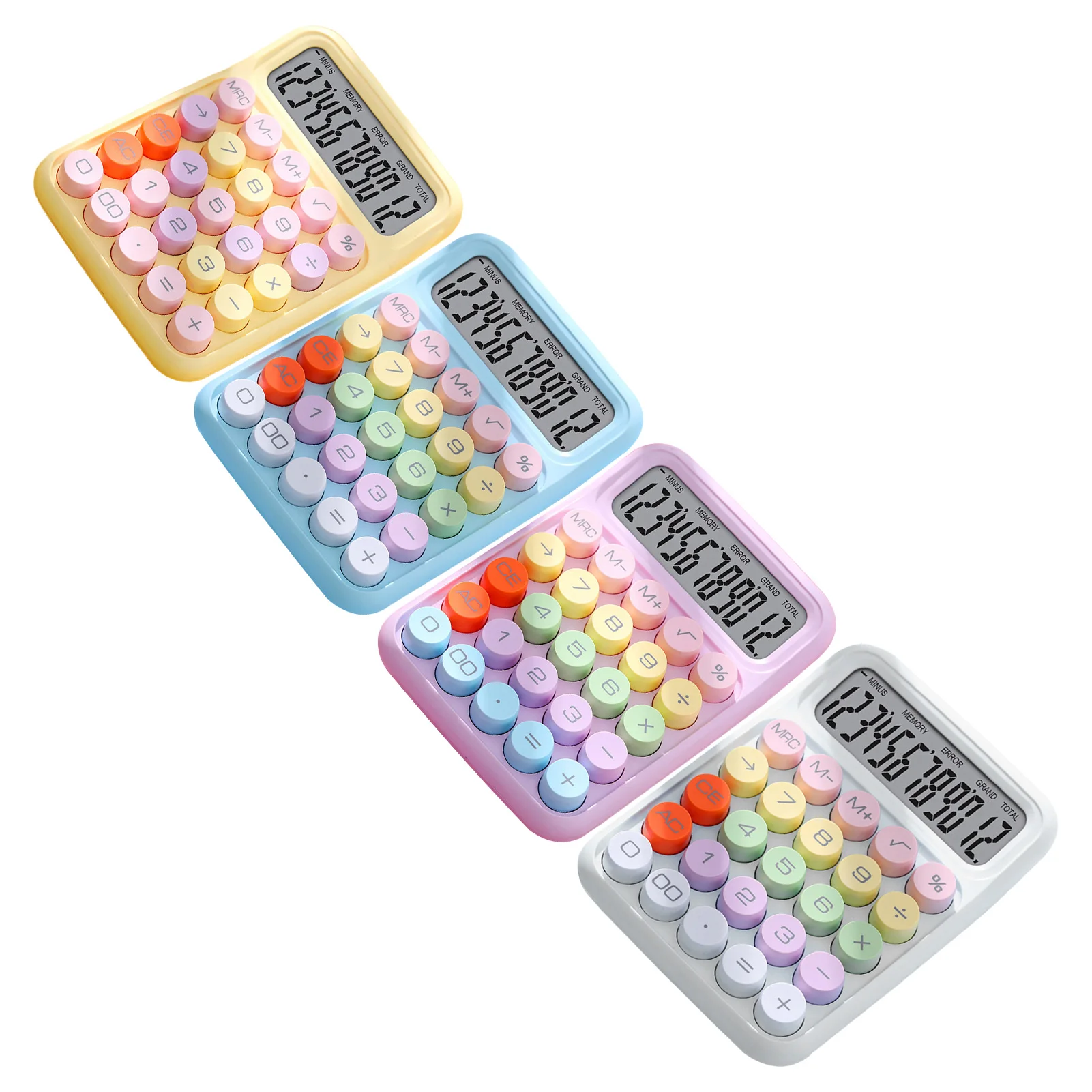 【신제품】다채로운 계산기 다채로운 계산기 기계식 키보드 계산기 가정 학교용 전자 데스크탑 계산기