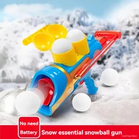 Snowball Gun Cannon Launcher Winter Snow Toy Clip Maker Tool Playing Fighting Toy Manual Loading for Children Kids Outdoor Games 1