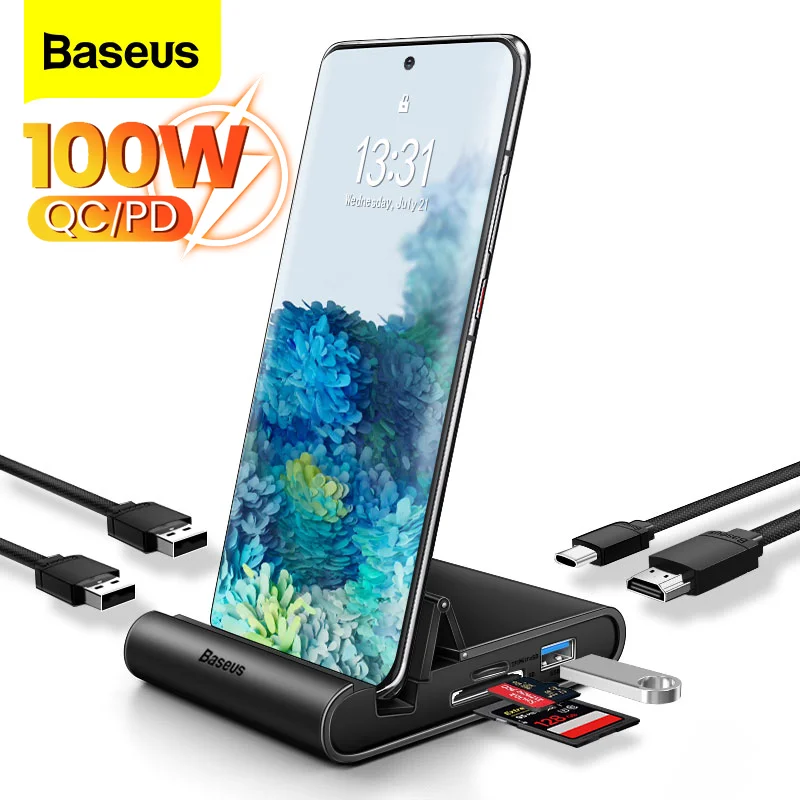 Baseus Docking Station USB C Hub to 4K USB 3.0 PD 100W