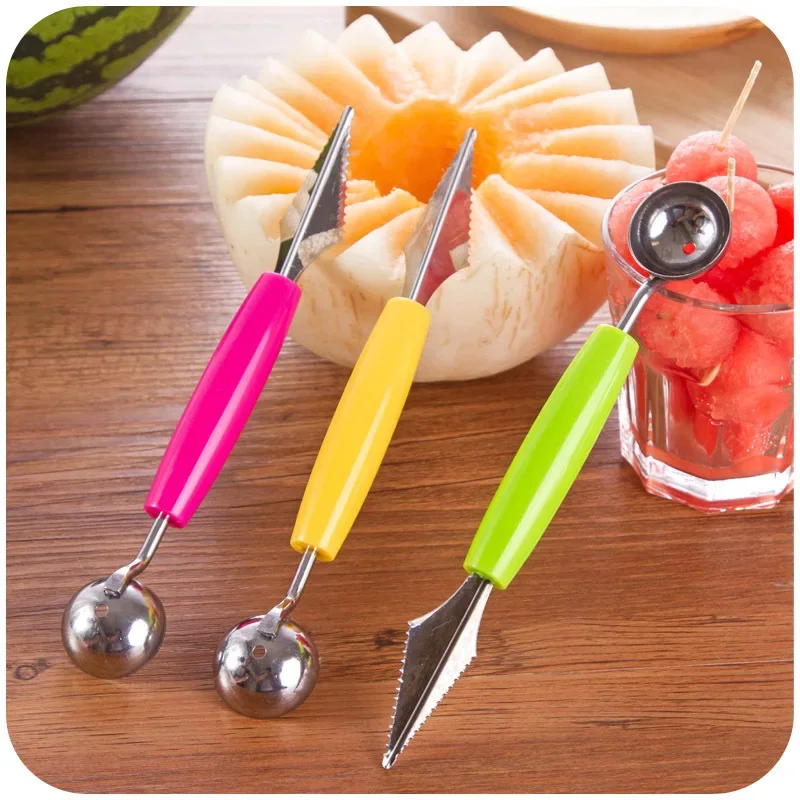 Steel Fruit Digger Cutting Watermelon Artifact Fruit Ball Digging Ball Ice Cream Round Spoon Cutting Carving Knife