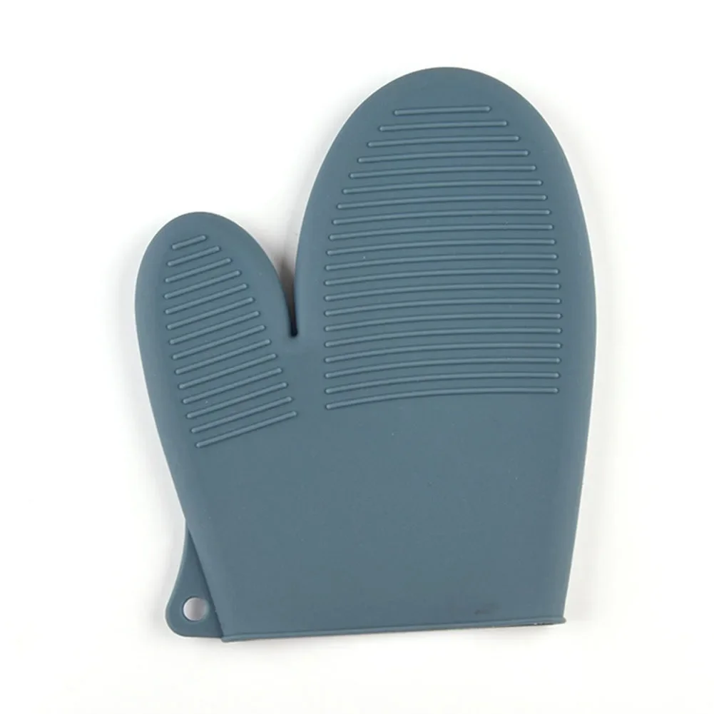 1Pcs Anti-skid Silicone Mitt 20*16.5cm Heat Resistant Oven Mitts Cooking BBQ Utensils Pot Holder For Kitchen Home Supplies