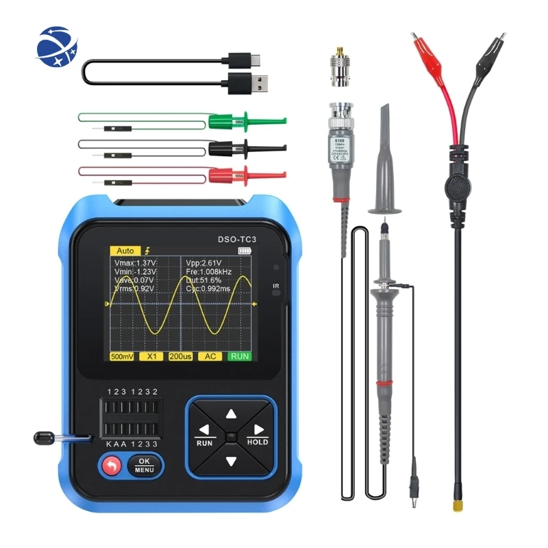 

FNIRSI DSO-TC3 Digital Oscilloscope Transistor Tester Signal Generator 3 in 1 Multifunction Electronic Component Tester