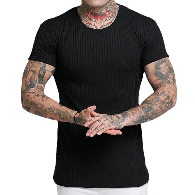 Men Casual Short Sleeve Stretch T Shirts