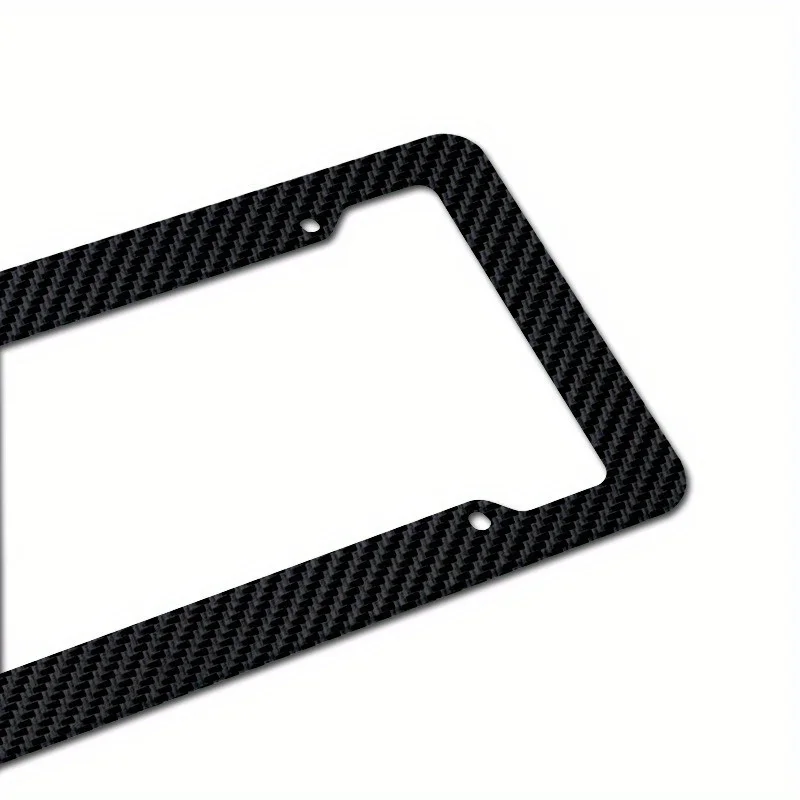 Carbon Fiber License Plate Frame US Car Front And Rear Automobile Accessories Stylish Black Carbon Look Plastic Holders